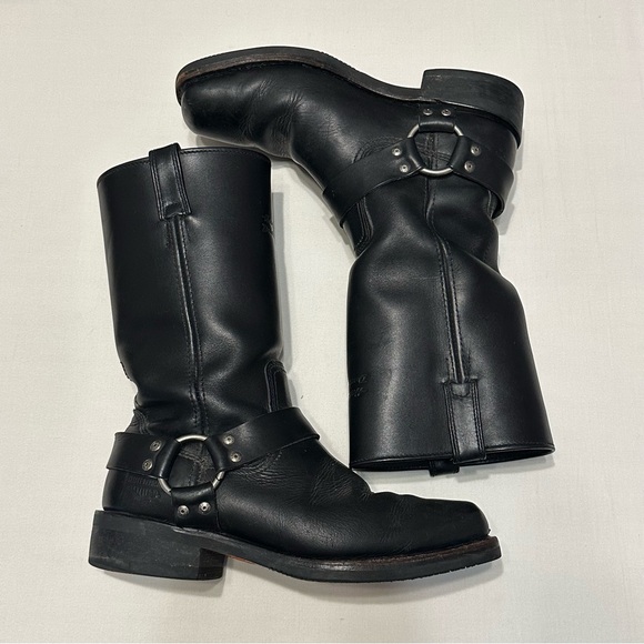 Harley Davidson Men’s Hustin 11” Pull-On Harness Motorcycle Black Boots 8.5 - Picture 1 of 9